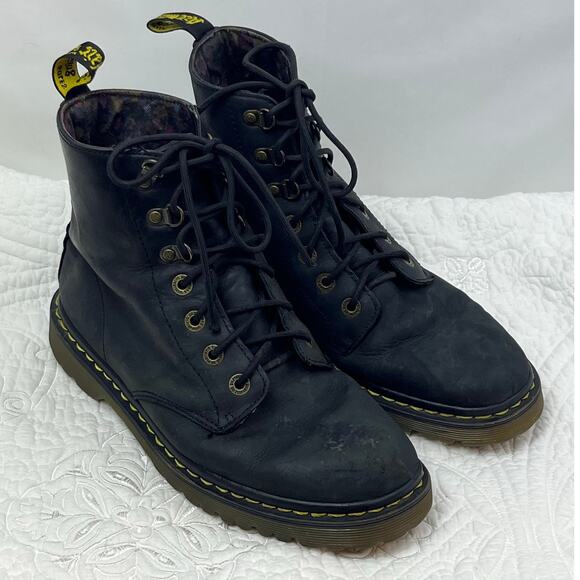 Dr. Martens Other - Dr. Martens Men's Size 10 Black Airwear Leather Lace-Up Combat Boots – Durable